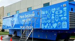 A Walmart Pharmacy trailer